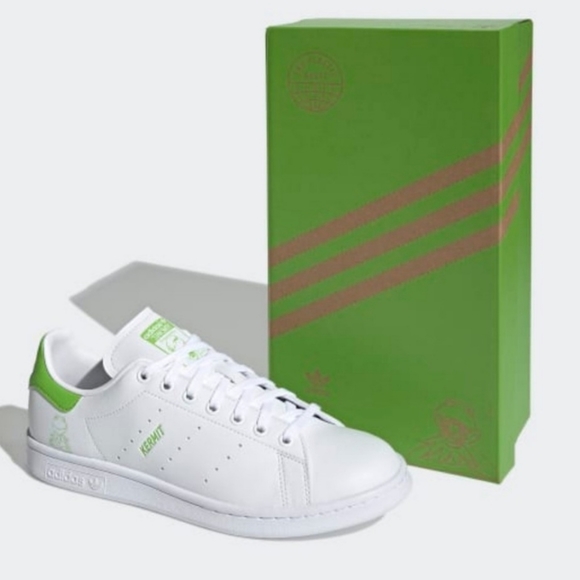 NIB ADIDAS STAN SMITH KERMIT SHOES SZ 10M 11W - Picture 5 of 5